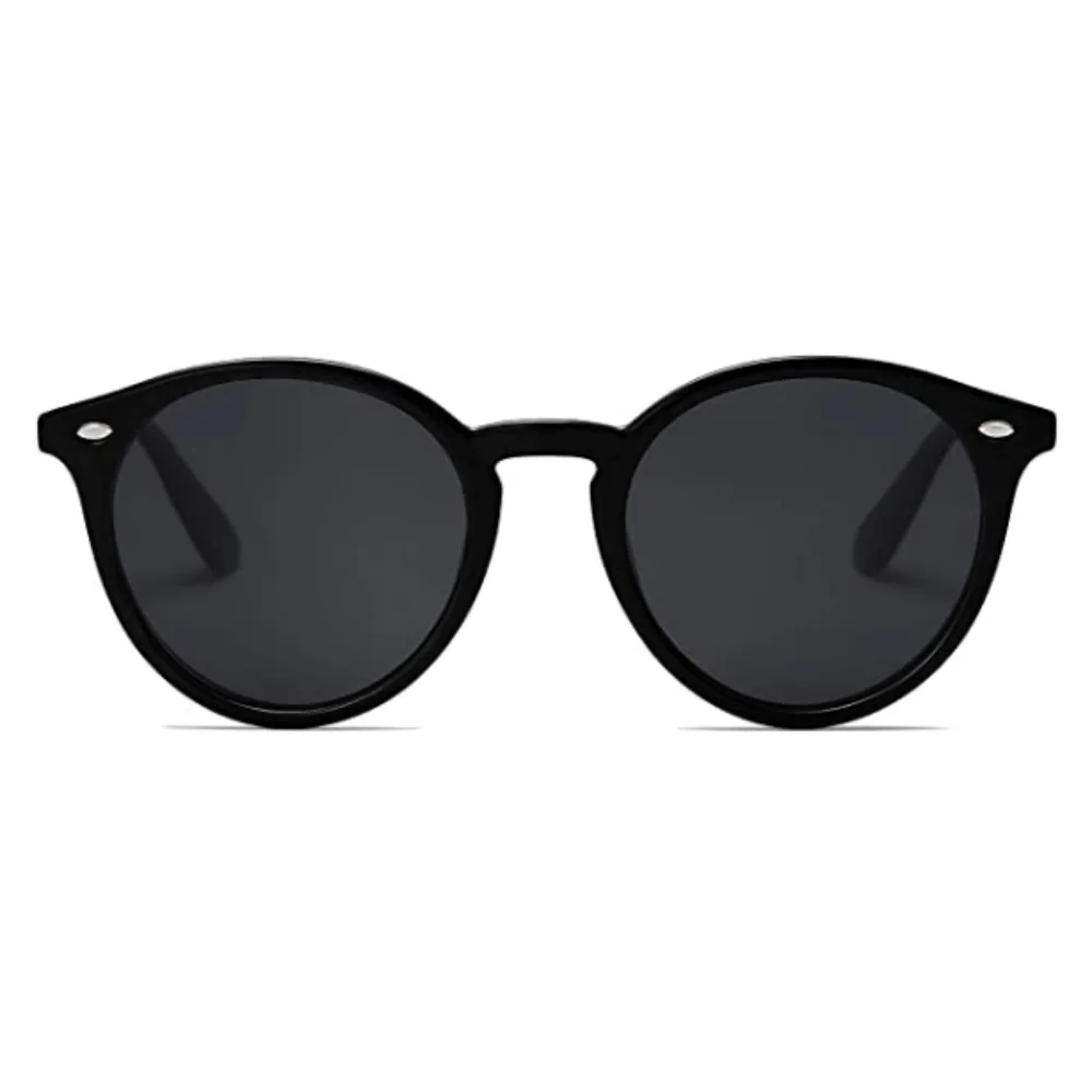 💫Black Round Polarized Sunglasses for Women Men Classic Vintage - Picture 3 of 3